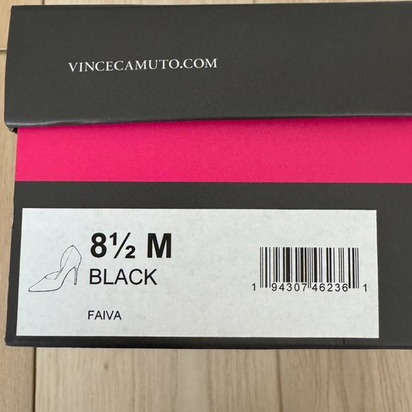 NEW in Box (NIB) Vince Camuto Black Suede Faiva Stiletto Pumps 8.5 - Picture 10 of 10